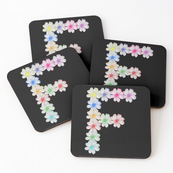 Item preview, Letter F from flowers, floral, cosmee flowers designed and sold by rhnaturestyles.
