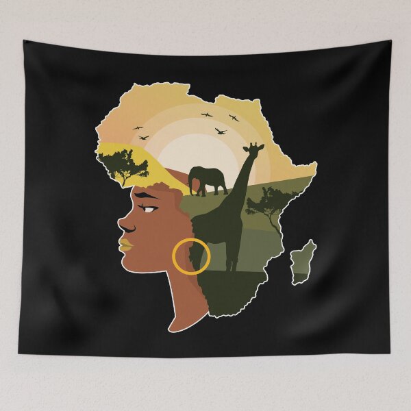 Item preview, Africa with elephant and giraffe. designed and sold by emphatic.