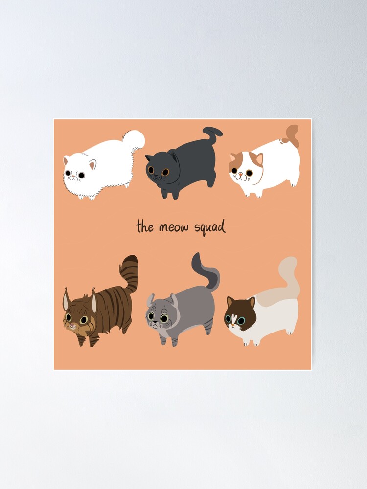 Thumbnail 2 of 3, Poster, The Meow Squad designed and sold by reimenayee.