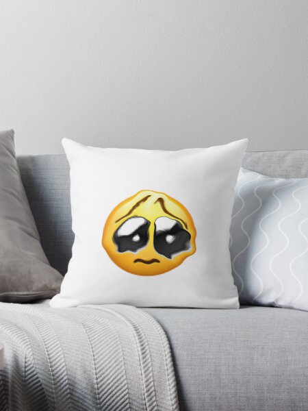 Pleading face emoji pillow best sale