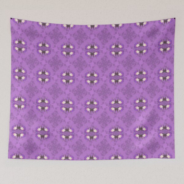Item preview, fern and old fashioned rose bridal bouquette on purple designed and sold by Dawna Morton.