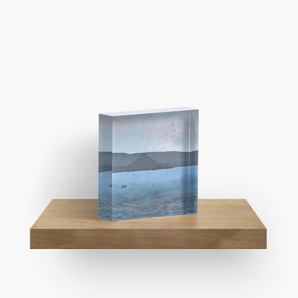 Berwick Law and Craig Leith, November 2018 Acrylic Block