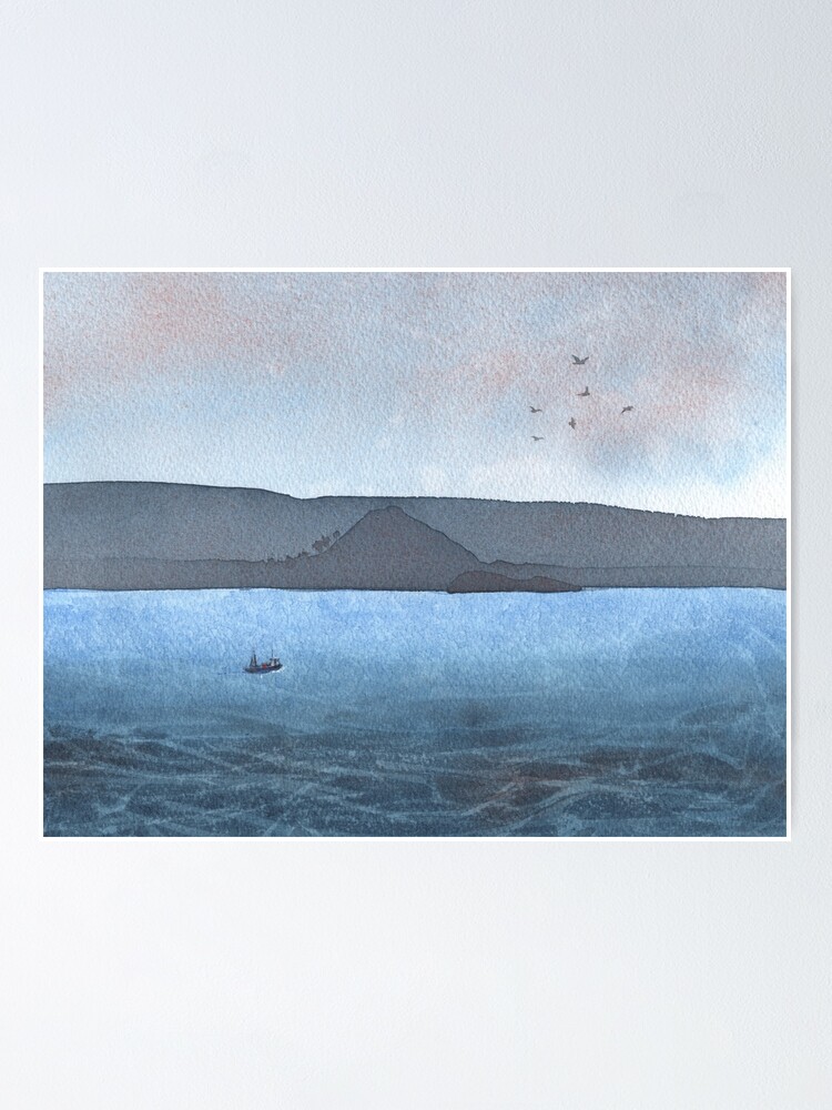 Alternate view of Berwick Law and Craig Leith, November 2018 Poster