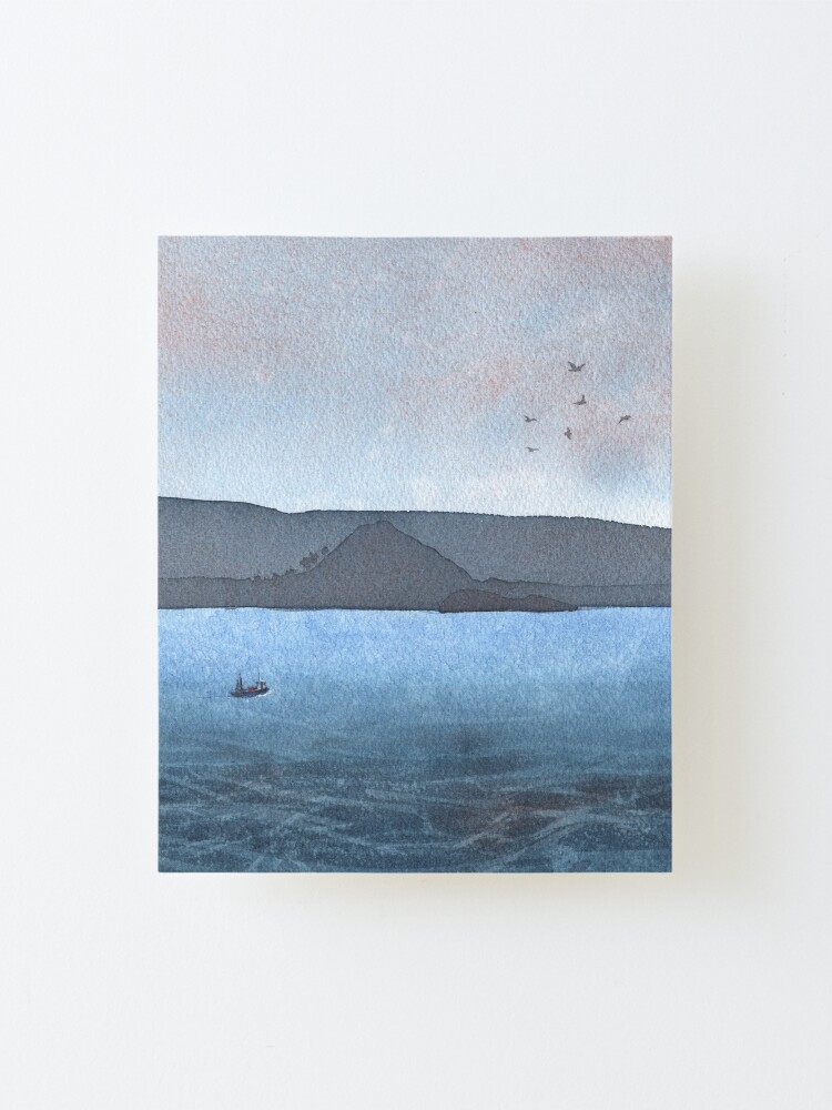 Alternate view of Berwick Law and Craig Leith, November 2018 Mounted Print