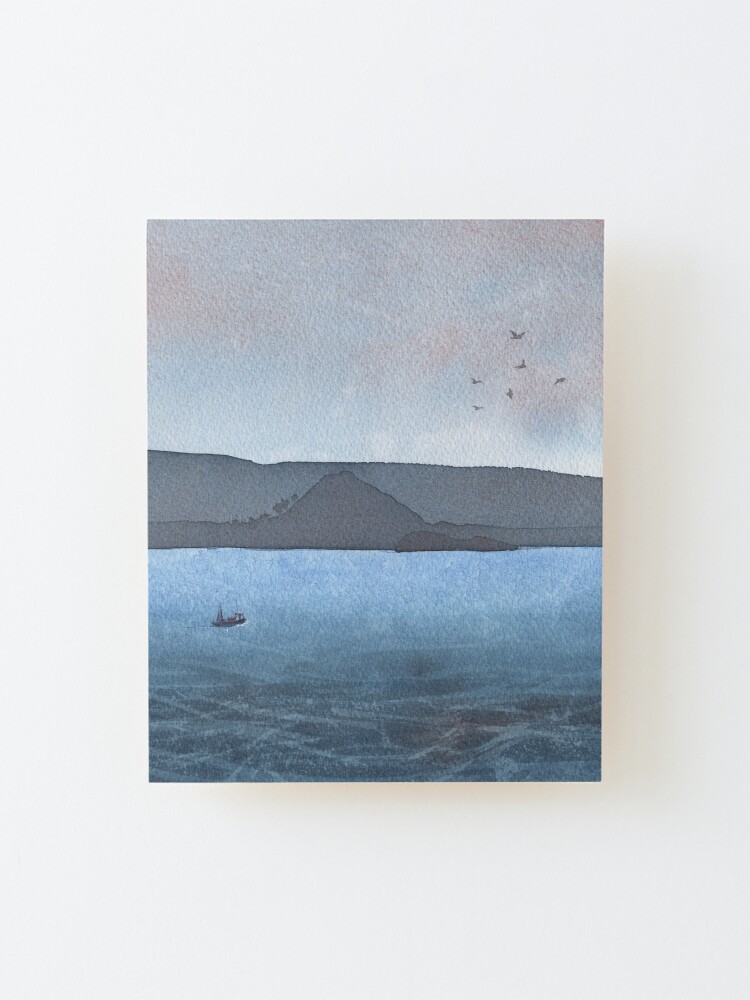 Alternate view of Berwick Law and Craig Leith, November 2018 Mounted Print