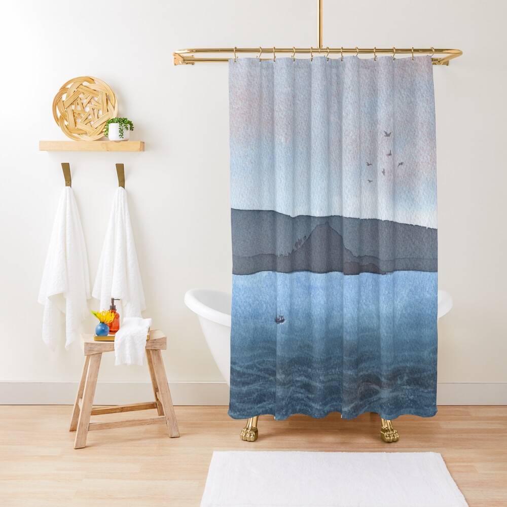 Berwick Law and Craig Leith, November 2018 Shower Curtain