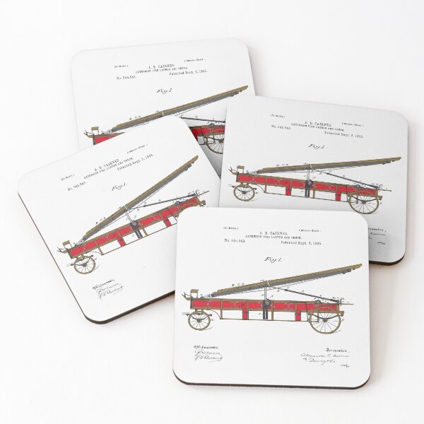 Item preview, Vintage Firetruck Patent - Colour designed and sold by FinlayMcNevin.