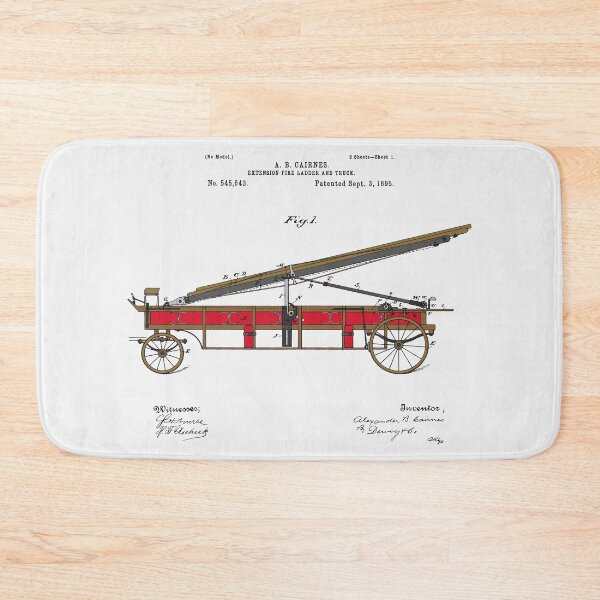 Artikelvorschau, Vintage Feuerwehrauto Patent - Farbe entworfen und verkauft von FinlayMcNevin.