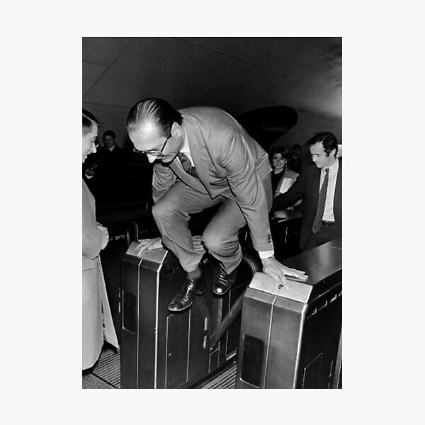 Jacques Chirac December 5, 1980 at the station Auber Photographic Print