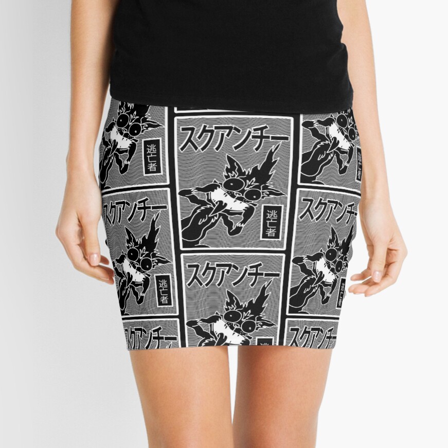 Rick and Morty | Retro Japanese Squanchy (Negative) Mini Skirt