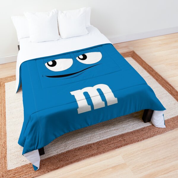Blue M&M Face Comforter
