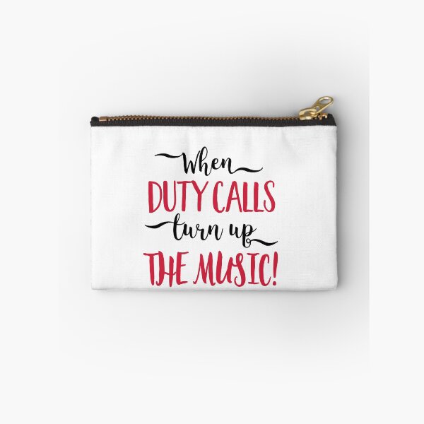 Item preview, duty calls, burn up the music  designed and sold by Vectorqueen.