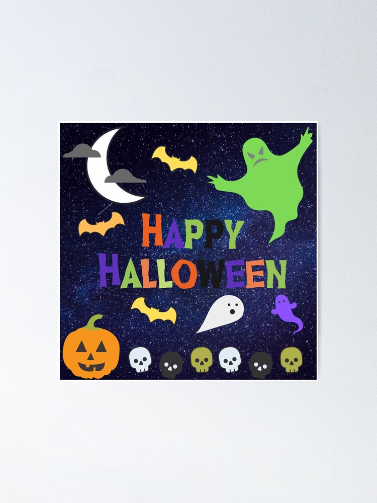 Alternate view of Ghostly Happy Halloween Poster