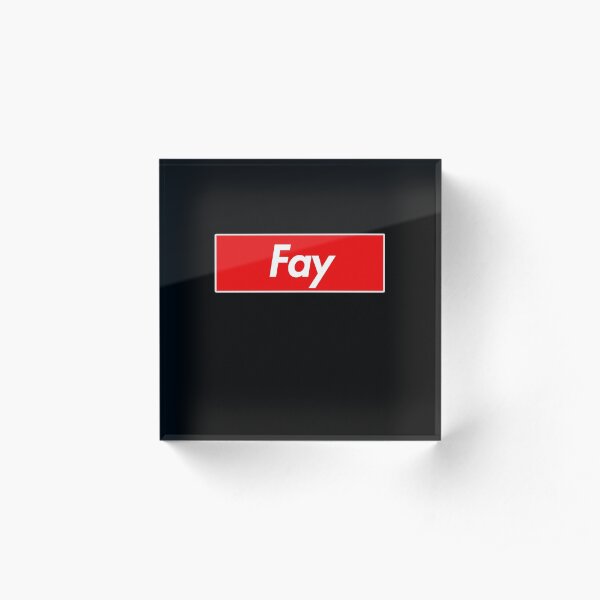 Fay Name Label - Gift For Female Named Fay Acrylic Block