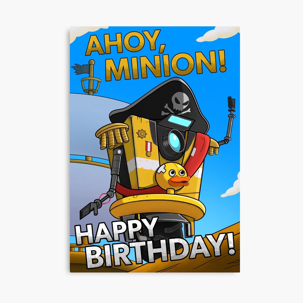 Poster Ahoy Minion Carte D Anniversaire Par Charleyfox Redbubble