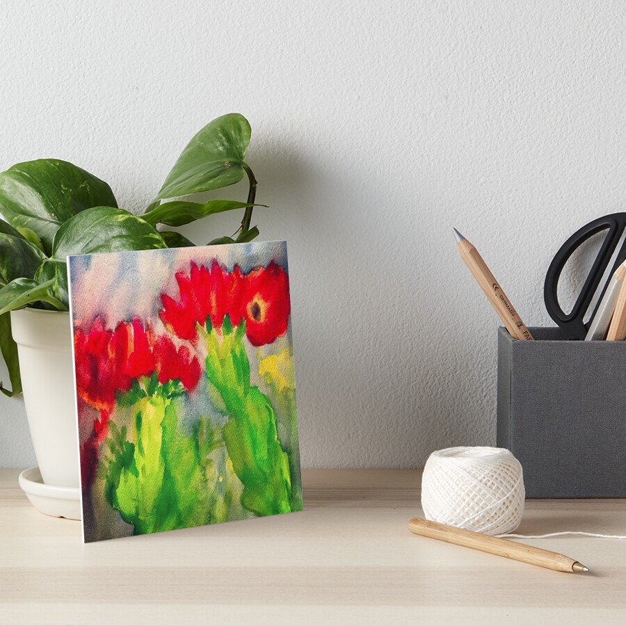 Cactus Flowers Art Board Print