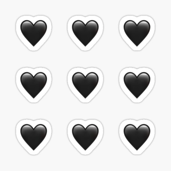 Black Heart Love Sticker by TheSeriousAgency for iOS & Android