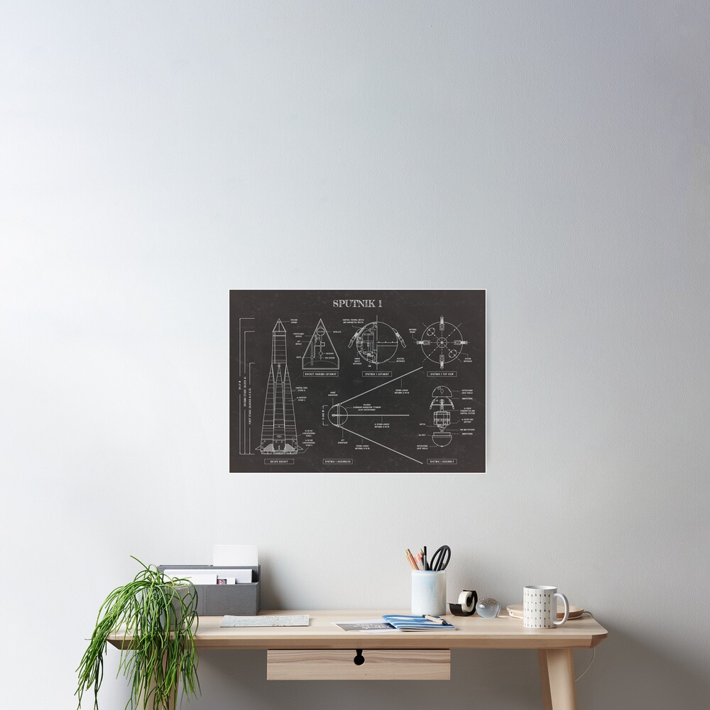 Sputnik (Blackboard) Poster