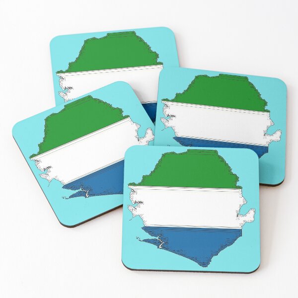 Item preview, Sierra Leone Map With Sierra Leonean Flag designed and sold by Havocgirl.