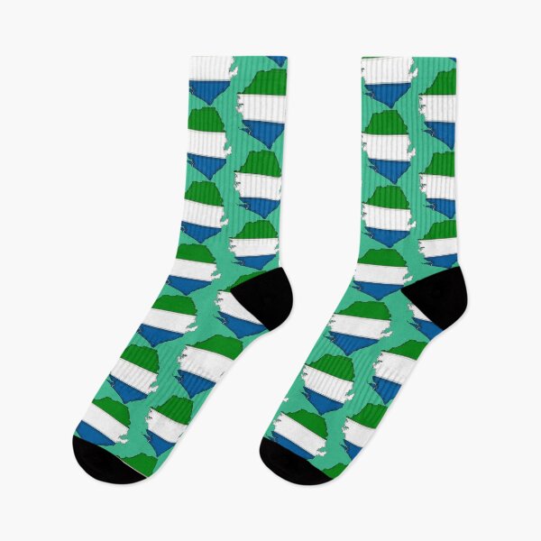 Item preview, Sierra Leone Map With Sierra Leonean Flag designed and sold by Havocgirl.