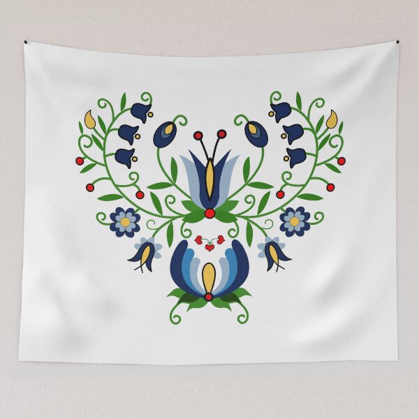 Item preview, Folk - beautiful heart shaped kashubian composition, white background designed and sold by FK-UK.