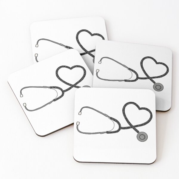 Item preview, Copy of Heart Stethoscope Black and White Dots designed and sold by Kalynmoz.