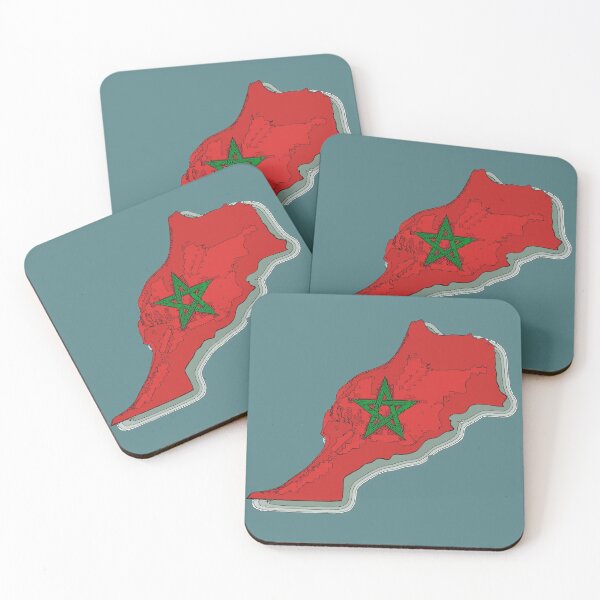 Item preview, Morocco Map With Moroccan Flag designed and sold by Havocgirl.