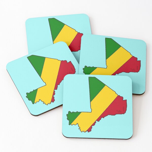 Item preview, Mali Map With Malian Flag designed and sold by Havocgirl.