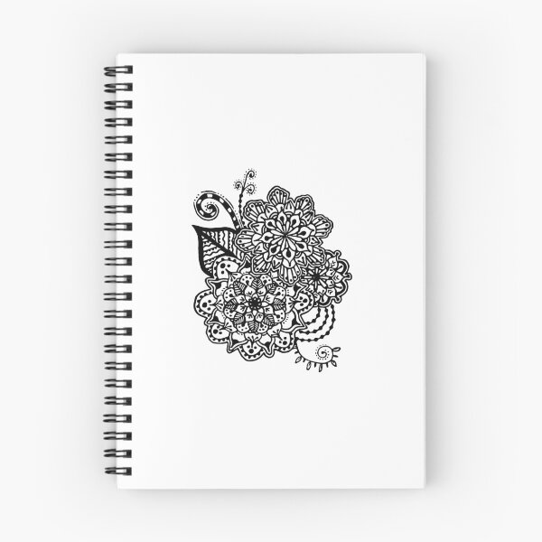 Item preview, Black & White Flower Doodle Design designed and sold by mads-drawing.