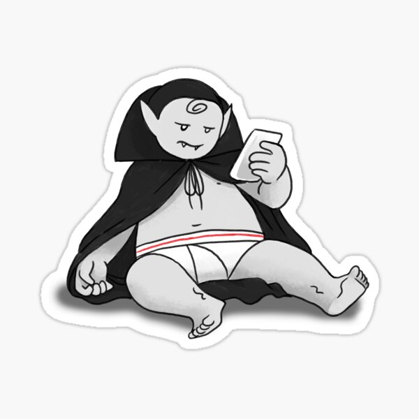 The Lazy Vampire- vampire form Sticker