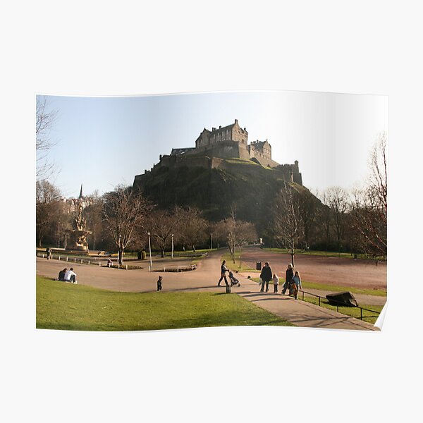 Edinburgh Castle from Prince's Street Gardens Poster