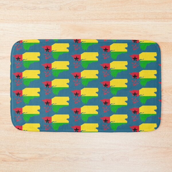 Item preview, Guinea-Bissau Map With Bissau-Guinean Flag designed and sold by Havocgirl.