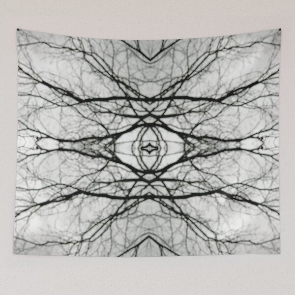Item preview, Abstract Bokeh Branches - Black & White Mood - Natural Neutral designed and sold by TurningMoss.