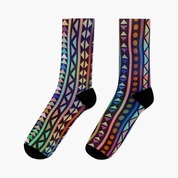 Item preview, Colorful Tribal Stripes and triangles Pattern designed and sold by Anna Lemos.