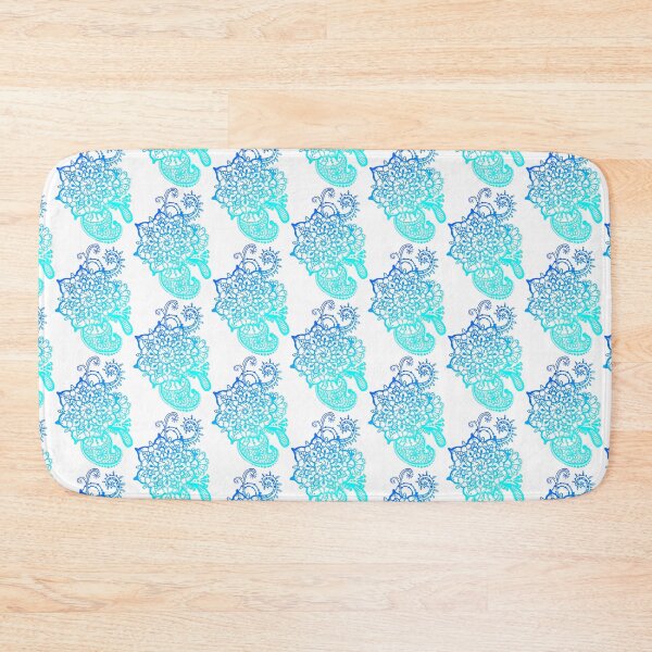 Item preview, Blue Gradient Mandala Inspired Flower Doodle designed and sold by mads-drawing.