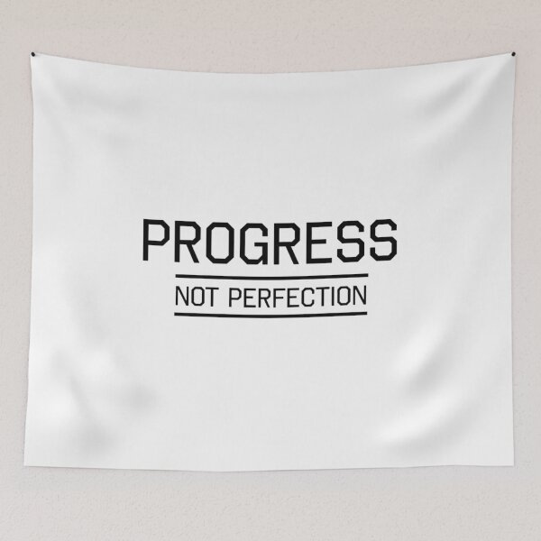 Item preview, Progress Not Perfection - Block designed and sold by SoberTeeCo.
