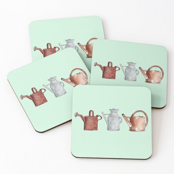 Item preview, Vintage Antique Gardener's Watering Cans Watercolor Art designed and sold by StudioTina.