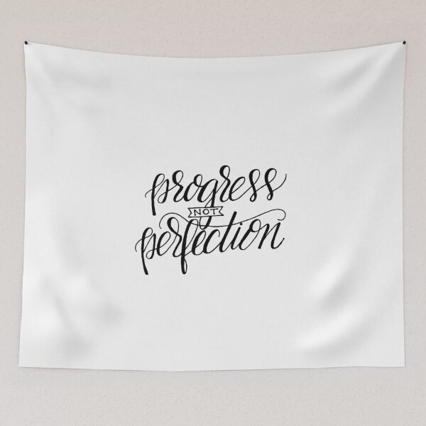 Item preview, Progress Not Perfection - Cursive designed and sold by SoberTeeCo.