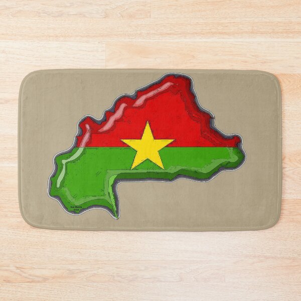Item preview, Burkina Faso Map With Flag of Burkina Faso designed and sold by Havocgirl.