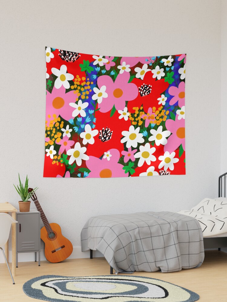 Flower power online tapestry