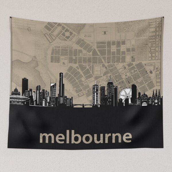 Item preview, melbourne skyline designed and sold by BekimART.
