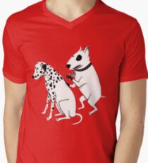 Pittbul tattooing Dalmatian Men's V-Neck T-Shirt