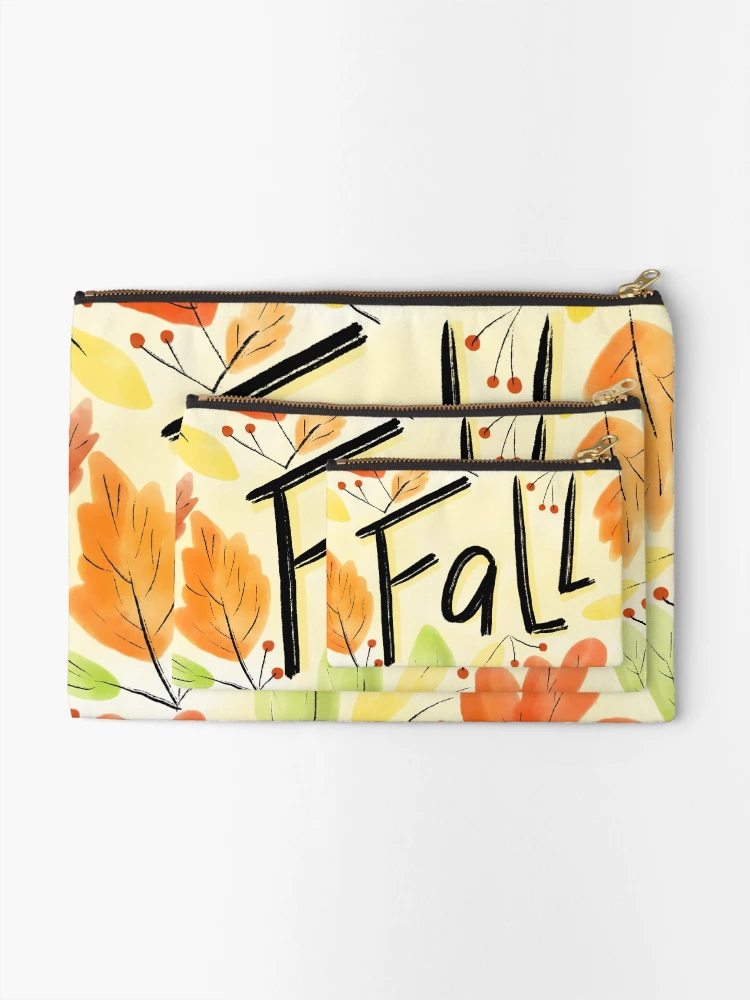 Thumbnail 2 of 4, Zipper Pouch, Fall In Leaves designed and sold by RuthMCreative.