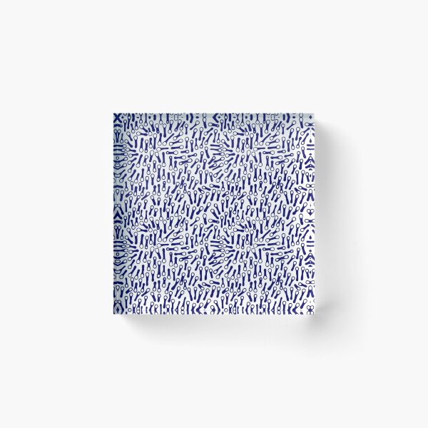 Item preview, Abstract Shapes Pattern 270919 -  Dark Blue on White designed and sold by Artberry.