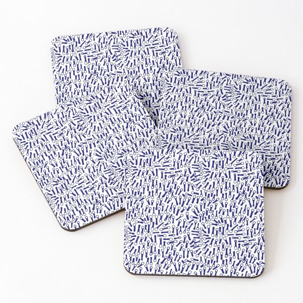 Item preview, Abstract Shapes Pattern 270919 -  Dark Blue on White designed and sold by Artberry.