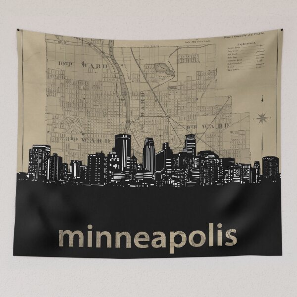 Item preview, minneapolis skyline designed and sold by BekimART.