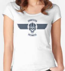 Sportster Sickness Plain White Women's Fitted Scoop T-Shirt