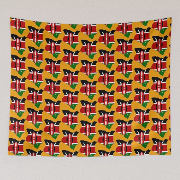 Item preview, Kenya Map with Flag of Kenya designed and sold by Havocgirl.