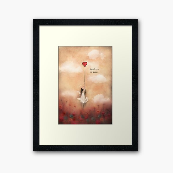 loVe from up above Framed Art Print