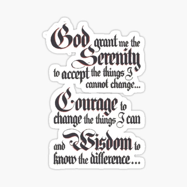 Serenity Prayer sticker – CLOVE + FIG